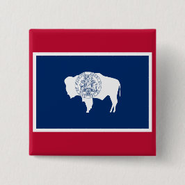Chapa Cuadrada Bandera de Wyoming