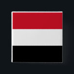 Chapa Cuadrada Bandera de Yemen<br><div class="desc">Productos de bandera mundial de personalizable - Por favor,  no dude en añadir su propio texto.</div>