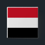 Chapa Cuadrada Bandera de Yemen<br><div class="desc">Productos de bandera mundial de personalizable - Por favor,  no dude en añadir su propio texto.</div>