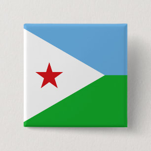 Chapa Cuadrada Bandera de Yibuti