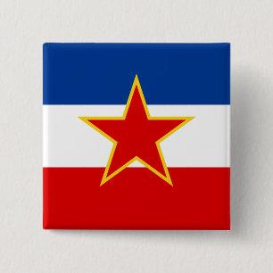 Chapa Cuadrada Bandera de Yugoslavia