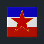 Chapa Cuadrada Bandera de Yugoslavia<br><div class="desc">Bandera de Yugoslavia</div>
