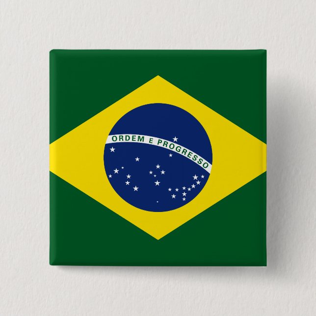 Chapa Cuadrada Bandera del Brasil (Anverso)