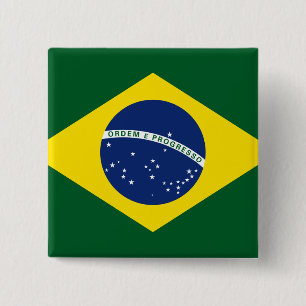 Chapa Cuadrada Bandera del Brasil