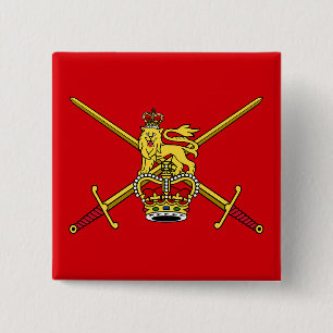 Chapa Cuadrada Bandera del Ejército Británico (no cerimonial)