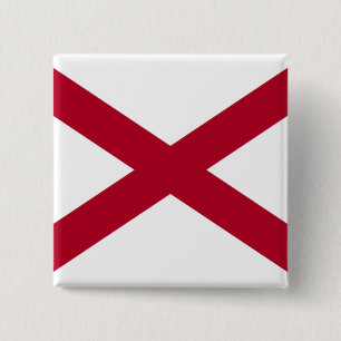 Chapa Cuadrada Bandera del estado de Alabama