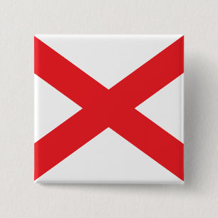 Chapa Cuadrada Bandera del estado de Alabama