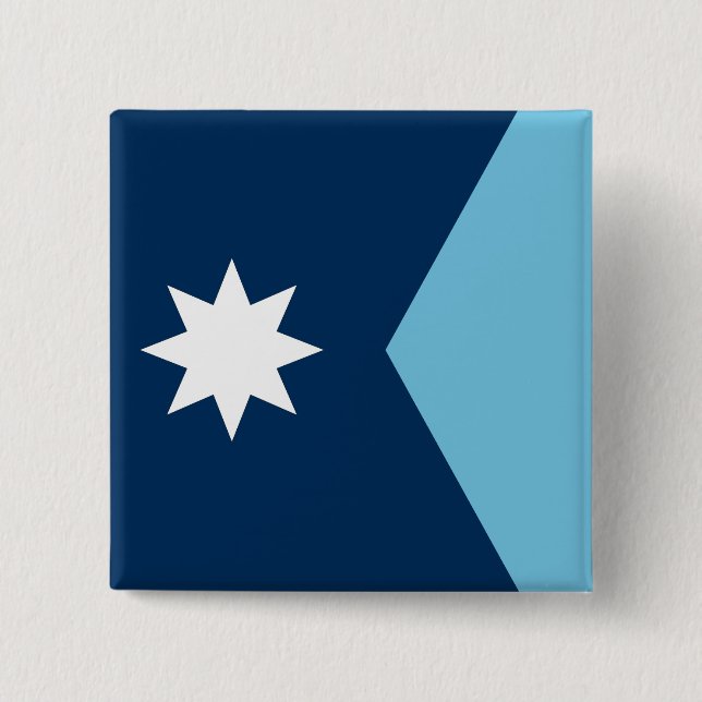 Chapa Cuadrada Bandera del estado de Minnesota Estados Unidos (Anverso)
