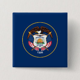 Chapa Cuadrada Bandera del Estado de Utah