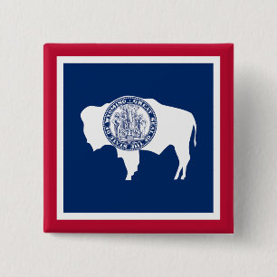 Chapa Cuadrada Bandera del estado de Wyoming