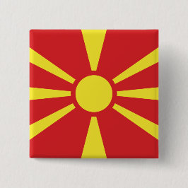 Chapa Cuadrada Bandera del Norte de Macedonia