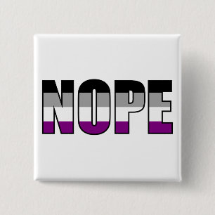 Chapa Cuadrada Bandera del Orgullo Asexual Nope Orgullo Ace
