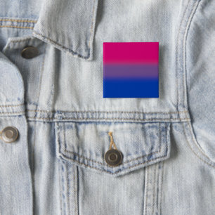 Chapa Cuadrada Bandera del Orgullo Bisexual Gradiente - Bandera B