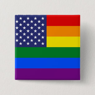 CHAPA CUADRADA "BANDERA DEL ORGULLO GAY "