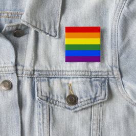 Chapa Cuadrada Bandera del orgullo gay LGBT