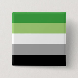 Chapa Cuadrada Bandera del orgullo romántico LGBTQ