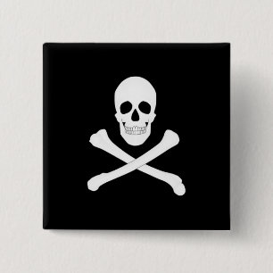 Chapa Cuadrada Bandera del pirata (Jolly Roger)