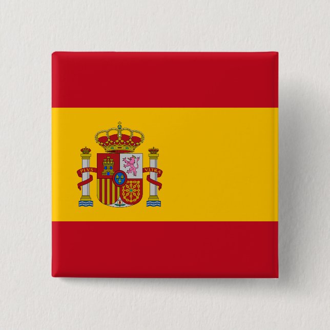 Chapa Cuadrada Bandera española (España) (Anverso)