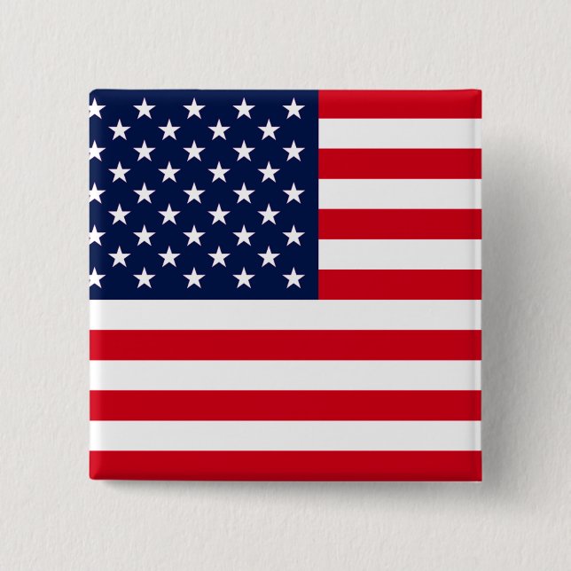 Chapa Cuadrada Bandera estadounidense (Anverso)