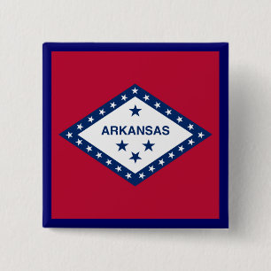 Chapa Cuadrada Bandera estatal de Arkansas