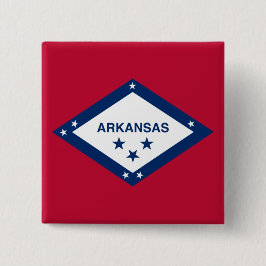 Chapa Cuadrada Bandera Estatal de Arkansas
