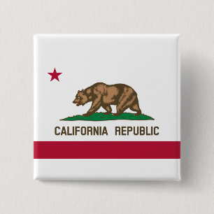 Chapa Cuadrada Bandera estatal de California