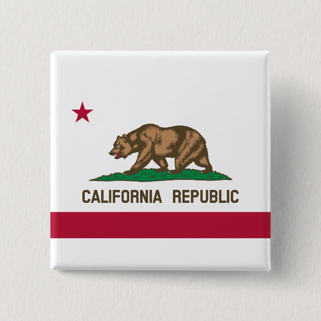 Chapa Cuadrada Bandera estatal de California (Anverso)