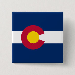 Chapa Cuadrada Bandera Estatal de Colorado