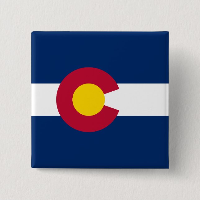Chapa Cuadrada Bandera Estatal de Colorado (Anverso)