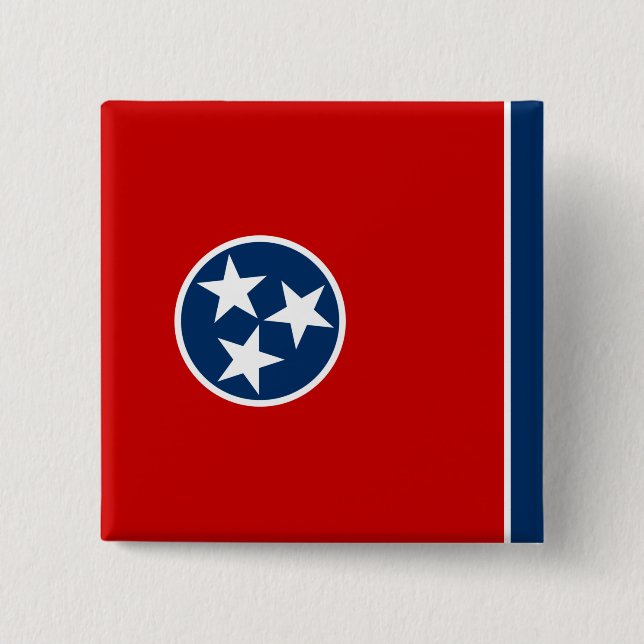 Chapa Cuadrada Bandera estatal de Tennessee (Anverso)
