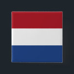 Chapa Cuadrada Bandera holandesa<br><div class="desc">Productos de bandera mundial de personalizable - Por favor,  no dude en añadir su propio texto.</div>