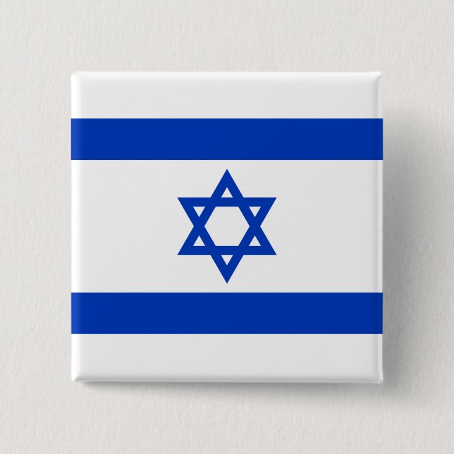 Chapa Cuadrada Bandera israelí (Israel) (Anverso)