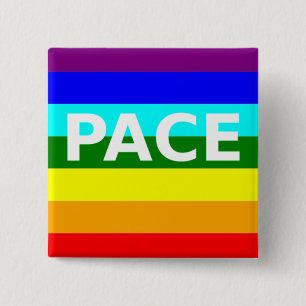 Chapa Cuadrada Bandera italiana de Pace(Peace)