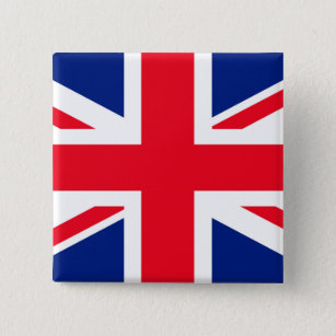 Chapa Cuadrada Bandera Jack Union del Reino Unido