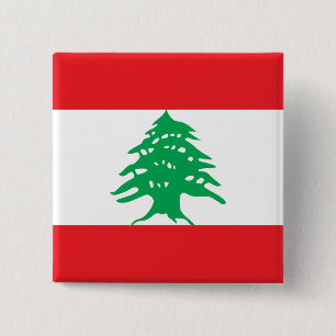 Chapa Cuadrada Bandera libanesa