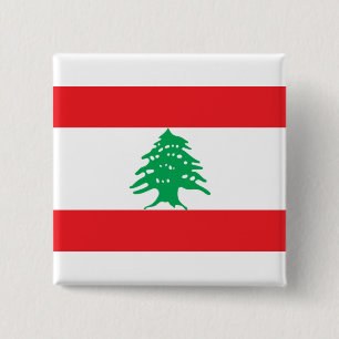 Chapa Cuadrada Bandera libanesa (Bandera del Líbano)
