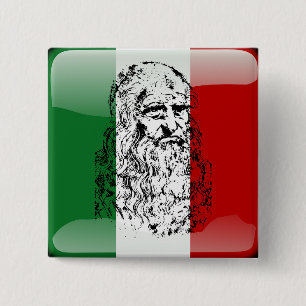 Chapa Cuadrada Bandera lustrosa de Italia