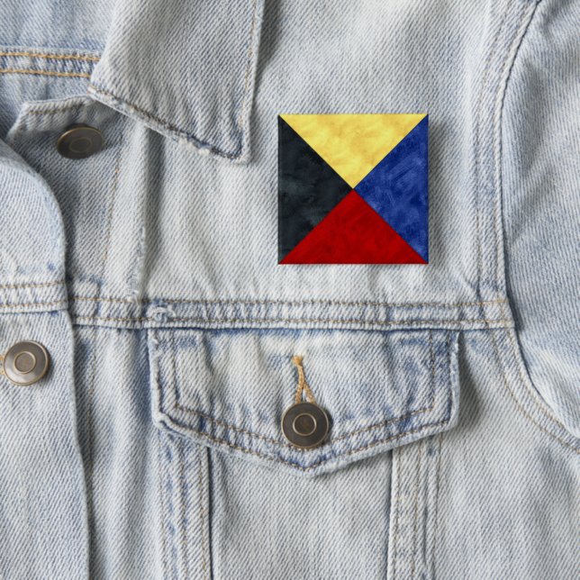 Chapa Cuadrada Bandera marítima de señal náutica (In situ)