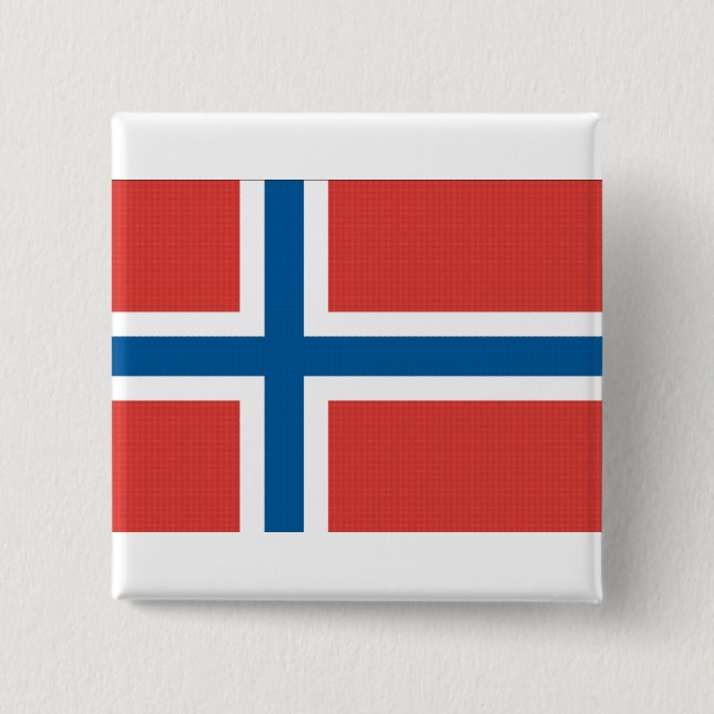 Chapa Cuadrada Bandera noruega (Anverso)