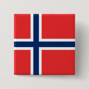 Chapa Cuadrada Bandera noruega (Noruega)