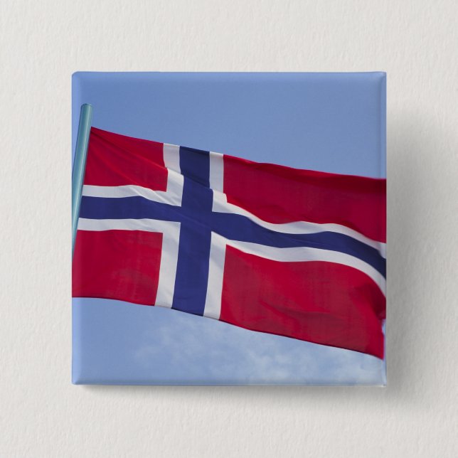 Chapa Cuadrada Bandera noruega RF) (Anverso)