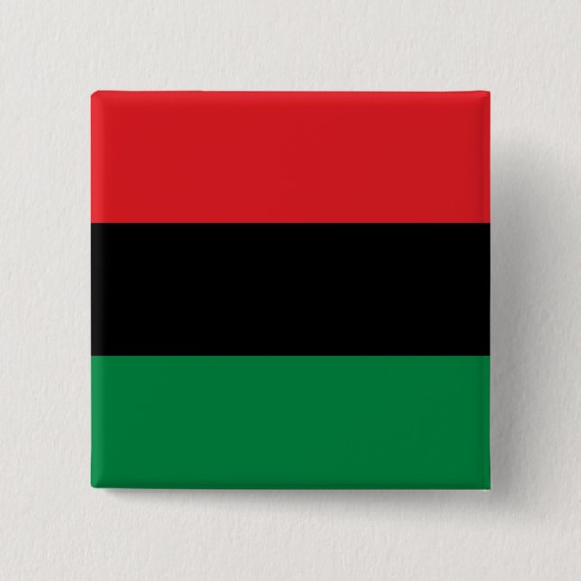 Chapa Cuadrada Bandera Panafricana, feliz Kwanzaa (Anverso)