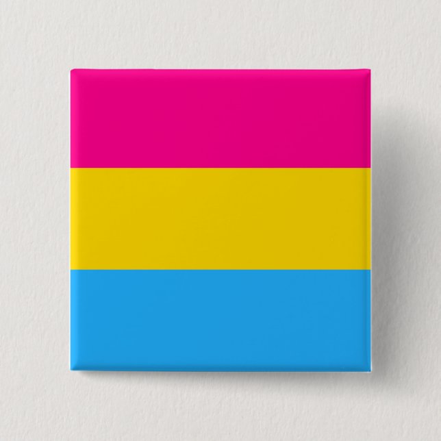 CHAPA CUADRADA "BANDERA PANSEXUAL DEL ORGULLO " (Anverso)