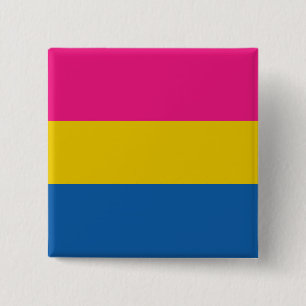 Chapa Cuadrada Bandera Pansexual sólida del orgullo