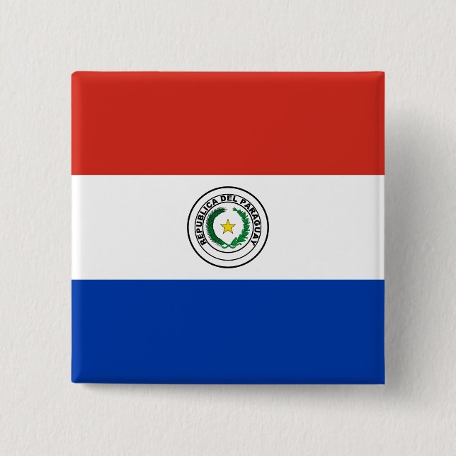 Chapa Cuadrada Bandera paraguaya (Anverso)