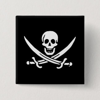 Chapa Cuadrada Bandera pirata de Jolly roger