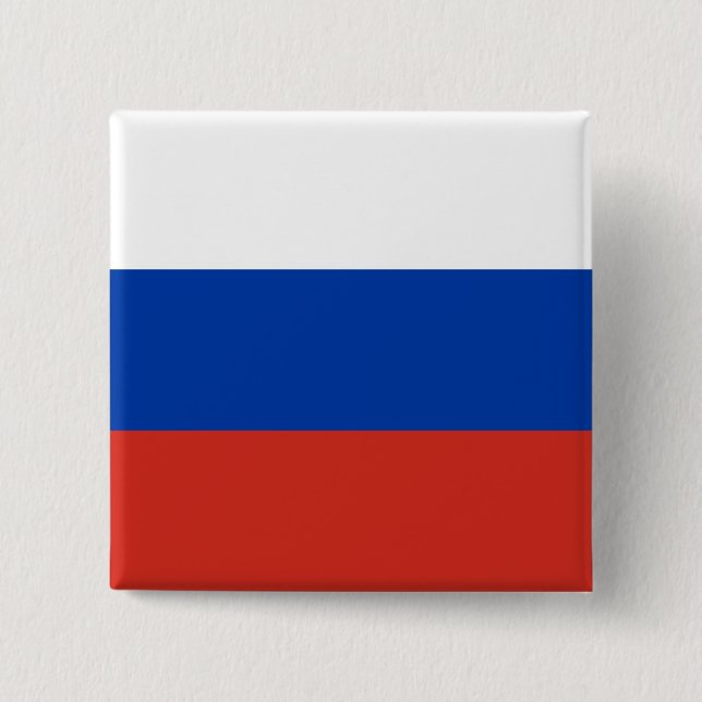 Chapa Cuadrada Bandera rusa (Rusia) (Anverso)