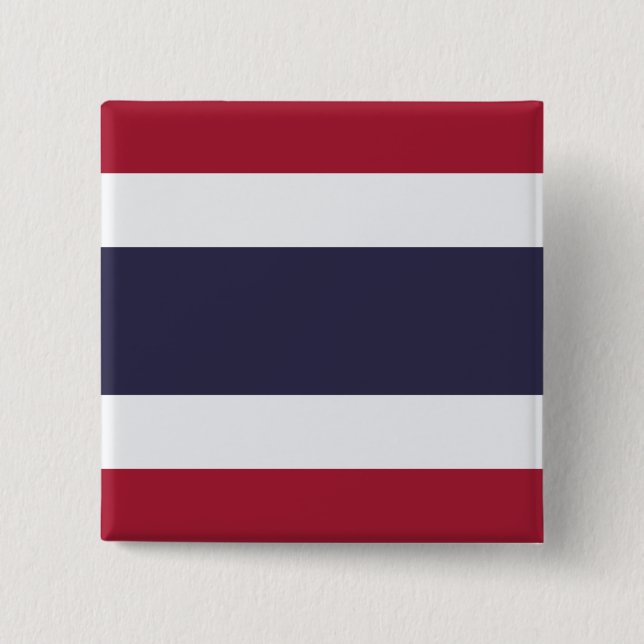 Chapa Cuadrada Bandera tailandesa (Tailandia) (Anverso)