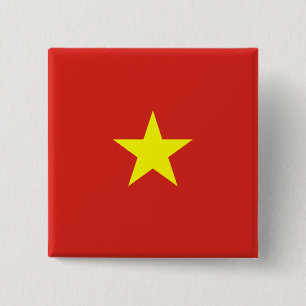 Chapa Cuadrada Bandera vietnamita (Vietnam)