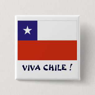 Chapa Cuadrada Bandera Viva Chile IV